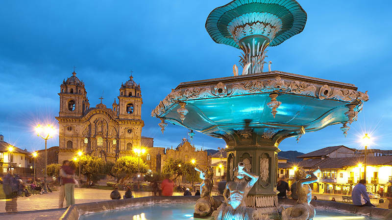 Plaza de Armas em Cusco no Peru