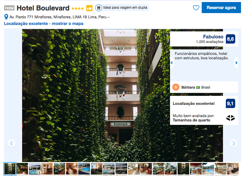 Hotel Boulevard em Lima