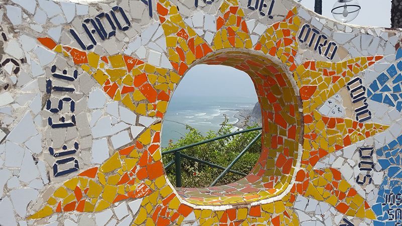 Ladrilhos do Parque del Amor em Miraflores 