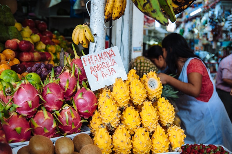 Frutas do Mercado Surquillo em Lima